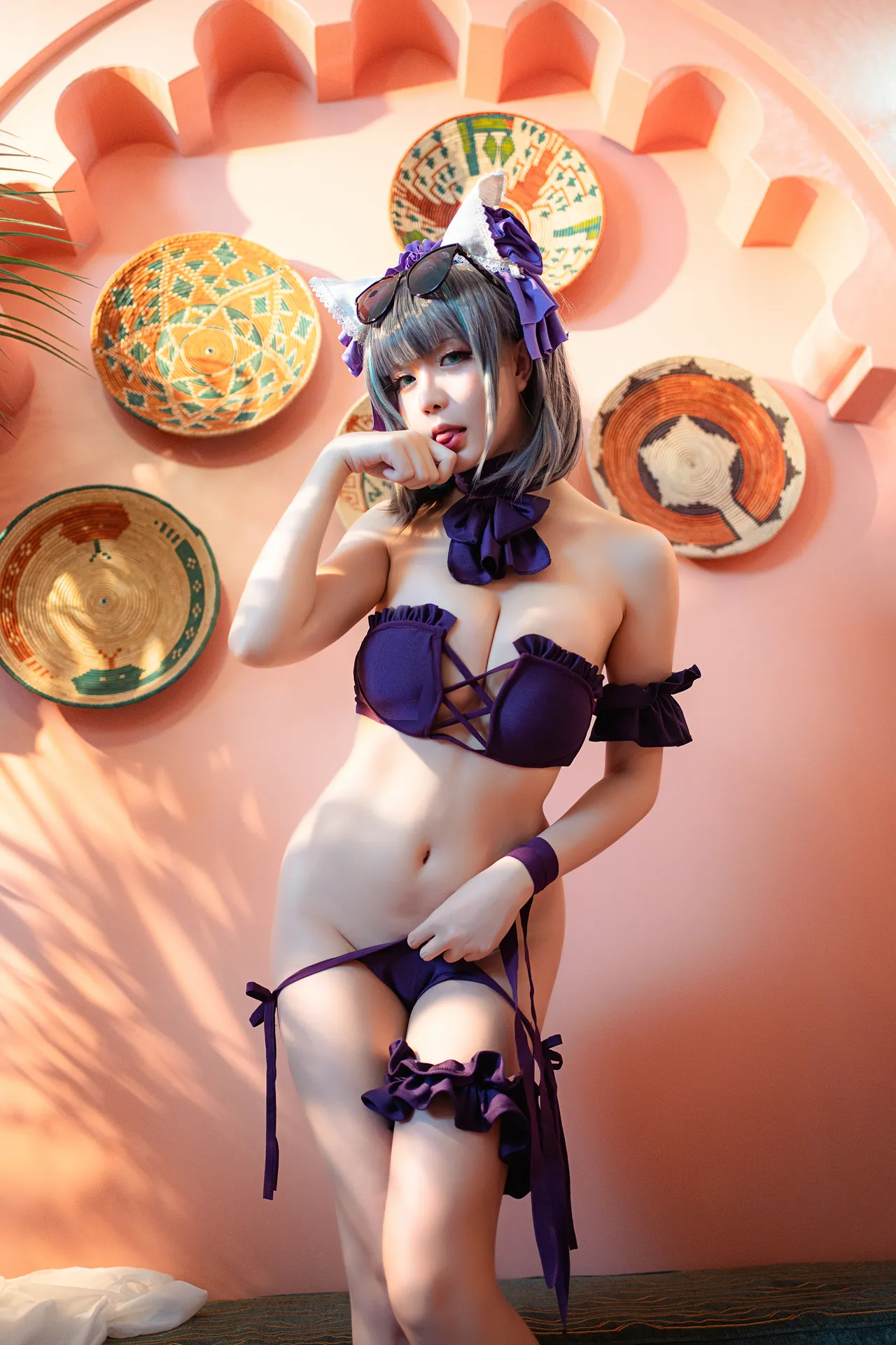 Coser@星之迟迟Hoshilily - 柴郡泳装-erohere28.webp